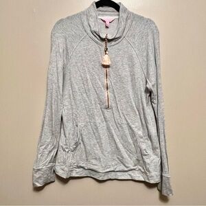 Sugar Light Gray Cowl Neck Sweatshirt